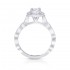 14K White Gold Semi Mount Oval Engagement Ring