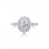 14K White Gold Semi Mount Emerald Engagement Ring