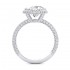 14K White Gold Semi Mount Round Halo Engagement Ring