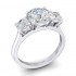 14K White Gold Semi Mount  Engagement Ring