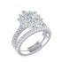 14K White Gold Semi Mount Vintage Engagement Ring