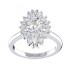14K White Gold Semi Mount Vintage Engagement Ring