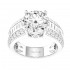 14K White Gold Semi Mount Baguettes Engagement Ring