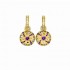 Mirror Collection Amethyst Circle Drop Earrings