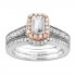 Rm1319e-14k White Gold Emerald Cut Halo Diamond Vintage Semi Mount Engagement Ring