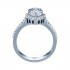 Pear Shape Halo Semi Mount Engagement Ring