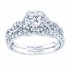 Rm1405 -14k White Gold Round Cut Halo Diamond Infinity Semi Mount Engagement Ring