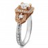 Round Cut Halo Diamond Vintage Semi Mount Engagement Ring