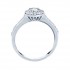Rm1058-14k White Gold Round Cut Halo Diamond Semi Mount Engagement Ring