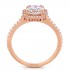 Rm1309rs-14k Rose Gold Round Cut Halo Diamond Semi Mount Engagement Ring