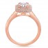 Rm1414r-14k Rose Gold Round Cut Halo Diamond Semi Mount Engagement Ring