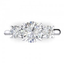 14K White Gold Semi Mount  Engagement Ring