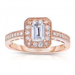 Rm1318ers-14k Rose Gold Semi Mount Engagement Ring From The Pink About It Collection
