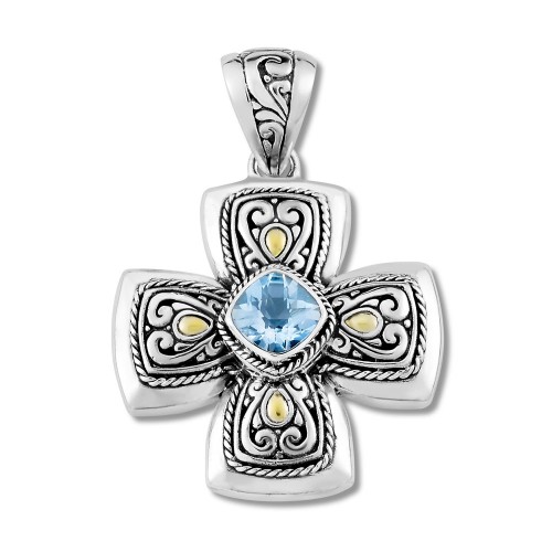 Awu Pendant- Blue Topaz