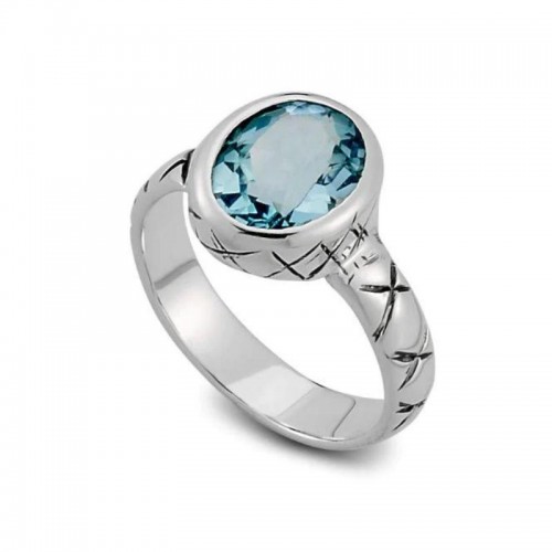 Salah Ring- Blue Topaz