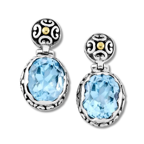 Gagak Earring- Blue Topaz