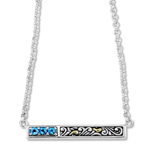 Barat Necklace- Blue Topaz