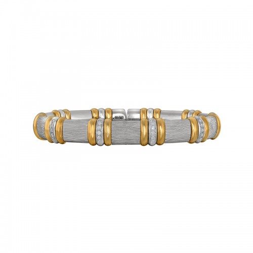 18k and Sterling Silver Henderson Collection Bangle