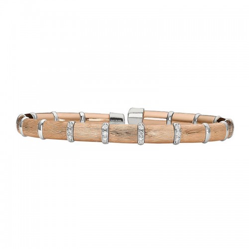 18k and Sterling Silver Henderson Collection Bangle - Rose