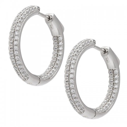 Diamond Hoop Earrings