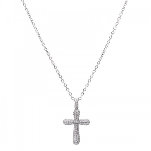Diamond Cross Pendant with Chain