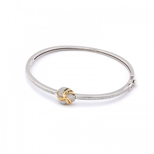 Diamond Two Tone Bangle