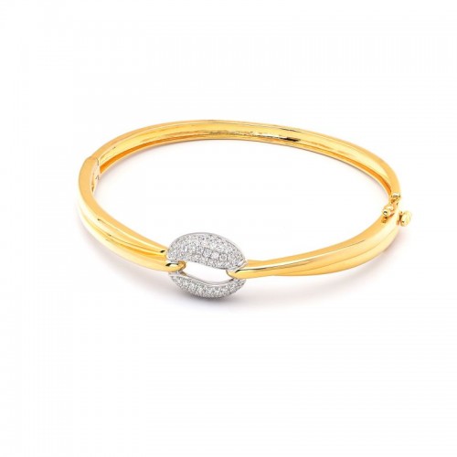 Diamond Two Tone Bangle