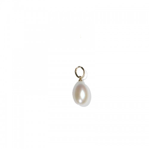 Sterling Silver 14K Solid Gold Pearl Pendant Necklace