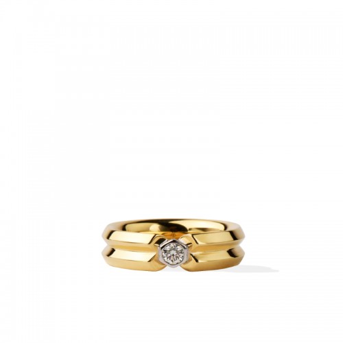14K Solid Gold Natural White Diamond Band Ring