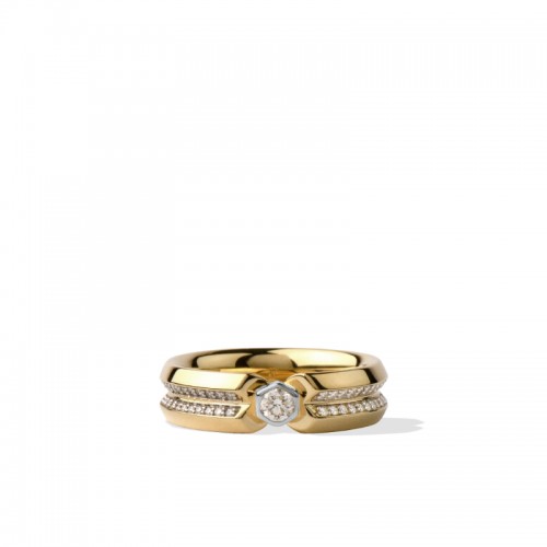 14K Solid Gold Natural White Diamond Band Ring