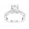 14K White Gold Semi Mount Semi Mount Non-Halo Engagement Ring