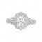 14K White Gold Semi Mount Oval Engagement Ring