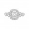 14K White Gold Semi Mount Emerald Engagement Ring