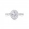 14K White Gold Semi Mount Oval Engagement Ring