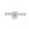 14K White Gold Semi Mount Non-Halo Engagement Ring