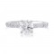 14K White Gold Semi Mount Non-Halo Engagement Ring