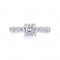 14K White Gold Semi Mount Non-Halo Engagement Ring