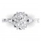14K White Gold Semi Mount Baguettes Engagement Ring