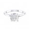 14K White Gold Semi Mount Solitaire Engagement Ring