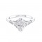 14K White Gold Semi Mount Non-Halo Engagement Ring