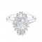 14K White Gold Semi Mount Vintage Engagement Ring