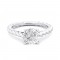 14K White Gold Semi Mount Solitaire Engagement Ring