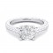 14K White Gold Semi Mount Solitaire Engagement Ring