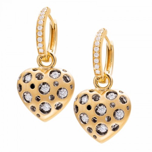 Mirror Collection Heart Drop Earrings