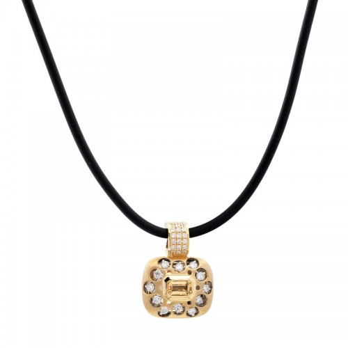 Mirror Collection Clip Top Citrine Pendant