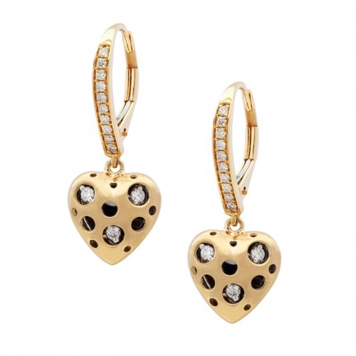 Mirror Collection Heart Drop Earrings