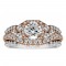 Round Cut Halo Diamond Vintage Semi Mount Engagement Ring