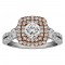 Round Cut Halo Diamond Vintage Semi Mount Engagement Ring