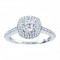 Rm1025-14k White Gold Round Cut Double Halo Diamond Semi Mount Engagement Ring