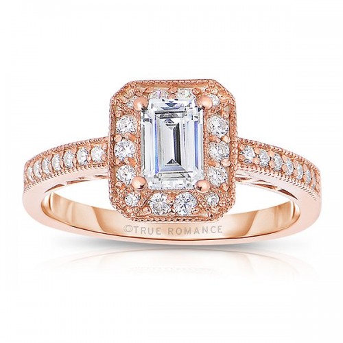 Rm1318ers-14k Rose Gold Semi Mount Engagement Ring From The Pink About It Collection